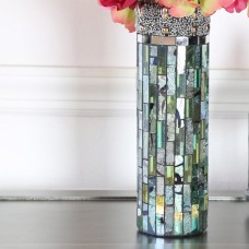Fleur De Lis Living Croce Lit Mosaic Table vase FDLV3140